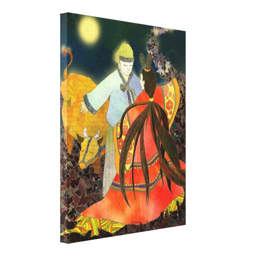 The Story of Chilseok in Korea Canvas Art (11x14) Stretched Canvas Prints
