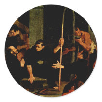 The Story Of St. Nicholas By Lilio Andrea Round Sticker