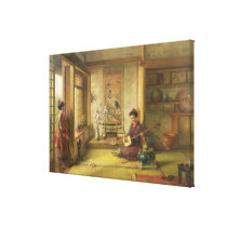 The Stray Shuttlecock (oil on canvas) canvas prints