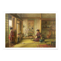The Stray Shuttlecock (oil on canvas) posters