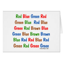 The Stroop Test Greeting Card
