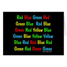 The Stroop Test Greeting Card
