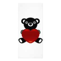 The stuffed toy of the bear custom rack card