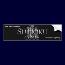 The Sudoku Code bumper stickers