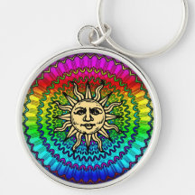 The Sun God on Colours of THe Sun Keychains