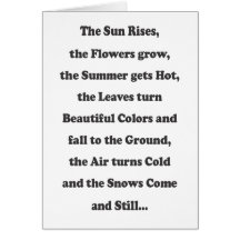The Sun Rises - Message Inside Greeting Card