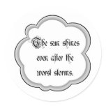 The sun shines round stickers