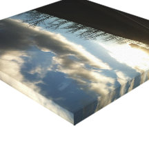The sunny road stretched canvas prints
