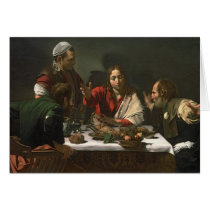 The Supper at Emmaus, 1601 2 cards