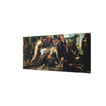 The Supper at Emmaus (oil on canvas) Stretched Canvas Print
