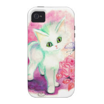 The Sweet White Angel Kitten iPhone 4/4S Case