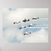 The T-28 Warbird Aerobatic Demonstration Team. Print