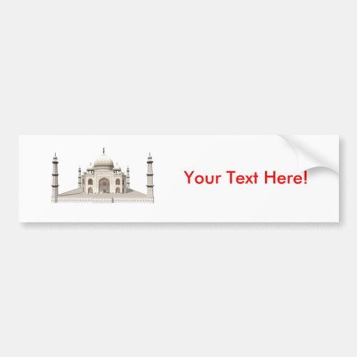 The Taj Mahal: 3D Model: Bumper Stickers