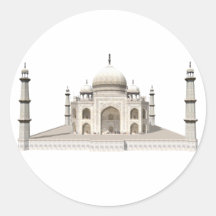 The Taj Mahal: 3D Model: Round Stickers