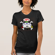 the tattood skully ladies t t shirt