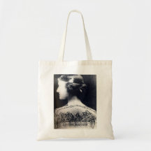 The tattooed flapper - love one another canvas bag