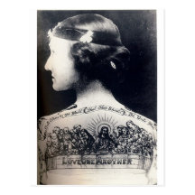 The tattooed flapper - love one another post cards