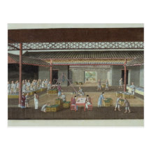 The Tea Depot (gouache on silk) Post Card