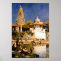 The Temple And Tank Of Walkeschwar At Bombay Print