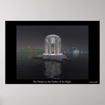 The Temple in the Harbour of the Night Posters