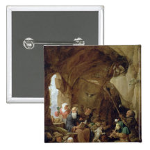 The Temptation of St. Anthony in a Rocky Cavern Pinback Button