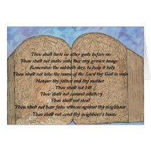 "The Ten Commandment" Greeting Card