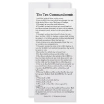The Ten Commandments Prayer Card Customized Rack Card