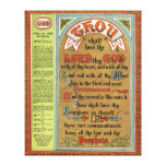 The Ten Commandments Stretched Canvas Print