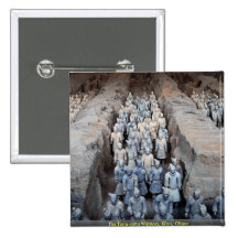 The Terra-cotta Warriors, Xi'an, China Buttons