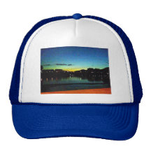 The Thames at Twilight Trucker Hats