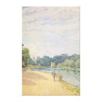 The Thames with Hampton Church, 1874 canvas prints