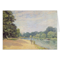 The Thames with Hampton Church, 1874 cards