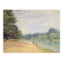The Thames with Hampton Church, 1874 postcards
