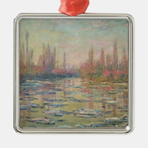 The Thaw on the Seine, near Vetheuil, 1880 Christmas Ornament
