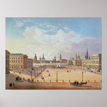 The Theatre Square in Moscow Poster