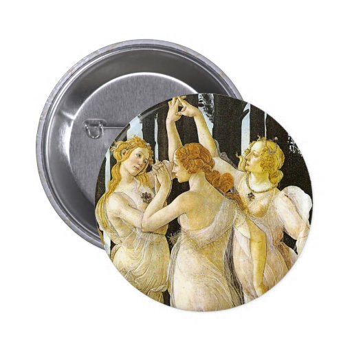 The Three Graces by Sandro Botticelli Buttons