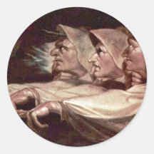 The Three Witches English - The Weird Sisters Or T Round Stickers