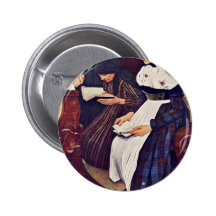 The Three Women In The Church By Leibl Wilhelm Pinback Button