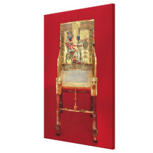 The throne, from the Tomb of Tutankhamun Gallery Wrap Canvas
