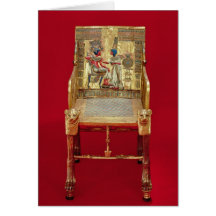 The throne, from the Tomb of Tutankhamun Card