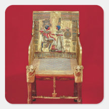 The throne, from the Tomb of Tutankhamun Square Sticker