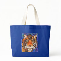 The Tiger Stained Glass/mosaic Art Many products!! Tote Bag