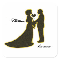 "The time has come" wedding collection stickers