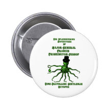 The Time-Travelling Gentleman Octopus Pinback Button