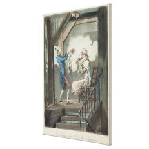 The Toilet of an Attorney's Clerk, engraved by Phi Canvas Prints