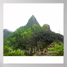 The Top of Pali Lookout Poster