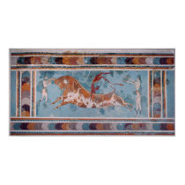 The Toreador Fresco, Knossos Palace, Crete posters