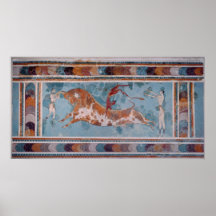 The Toreador Fresco, Knossos Palace, Crete Print
