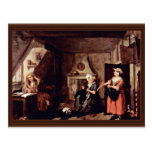 The Tormented Poet By Hogarth, William Postcard