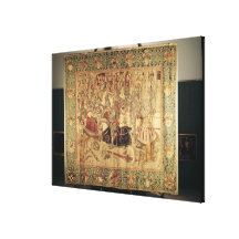 The Tournament, vertical loom tapestry Canvas Print
